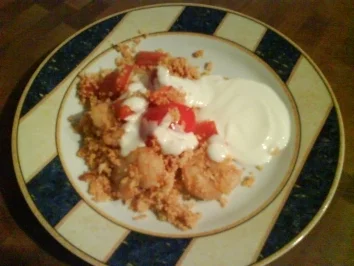 Couscous mit Gambas an Limetten-Joghurt-Sauce - Rezept - Bild Nr. 5