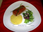Heilbuttfilet mit Roterzwiebelkruste - Rezept