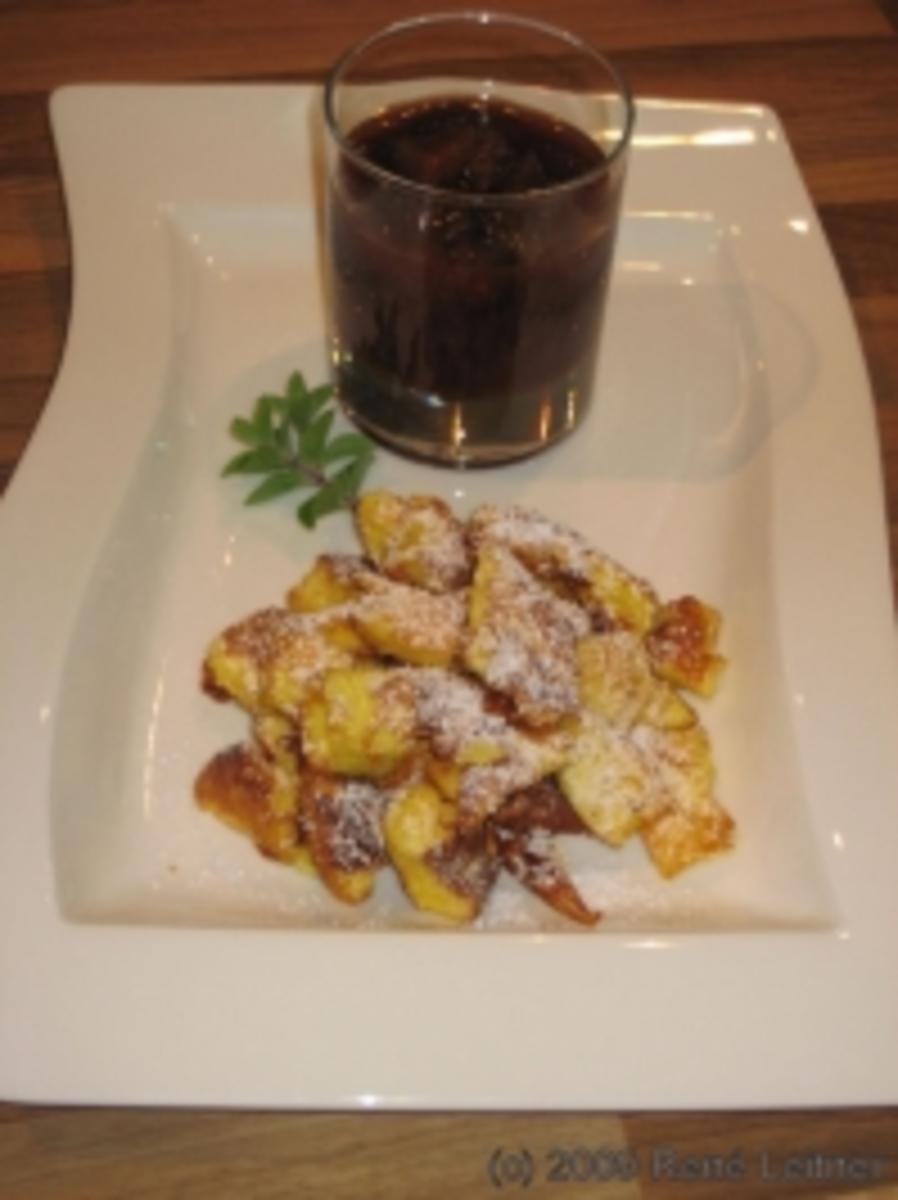 "knuspriger" Kaiserschmarren an Zwetschkenröster (als Dessert) - Rezept