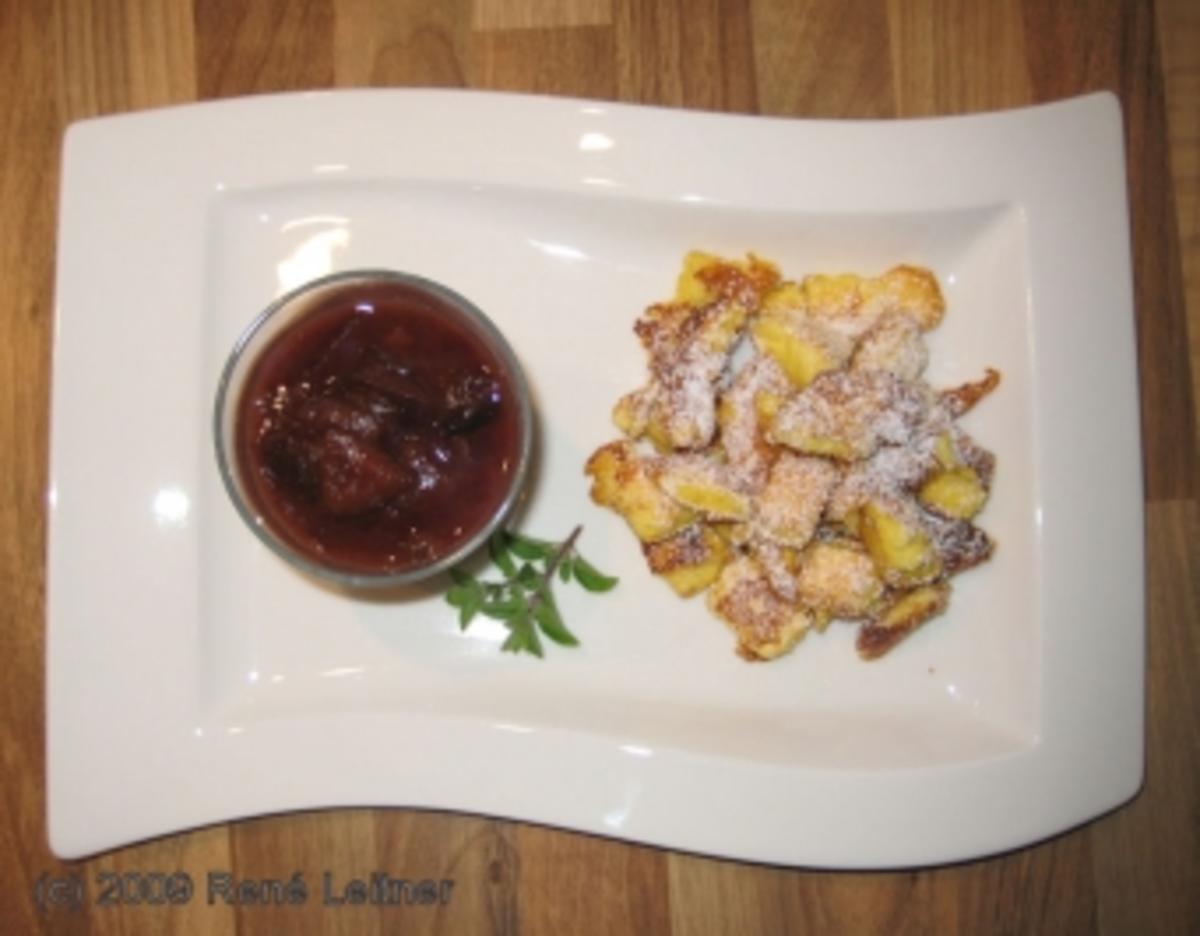 "knuspriger" Kaiserschmarren an Zwetschkenröster (als Dessert) - Rezept - Bild Nr. 2