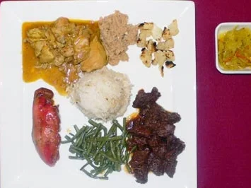 Rezept: Surinaamse Reijstafel mit Huhn und Fisch Bild Nr. 9 Surinaamse Reijstafel mit Huhn und Fisch - Rezept - Bild Nr. 9