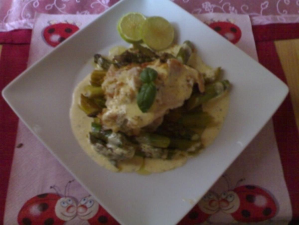 Rotbarschfilet auf gebratenen Spargel - Rezept - Bild Nr. 2