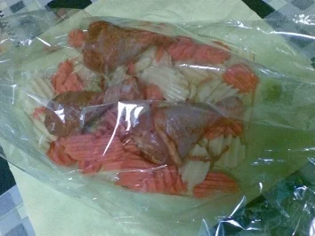 Rezept: Hähnchenschenkel , Kartoffeln und Möhren Bild Nr. 4 Hähnchenschenkel , Kartoffeln und Möhren - Rezept - Bild Nr. 4