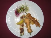 Rezept: Hรคhnchenspieรe - Dreierlei Chicken-Lanzen Hรคhnchenspieรe - Dreierlei Chicken-Lanzen - Rezept