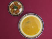 Gelbe Linsensuppe mit Chilikuchen - La soupe aux dals avec gateaux piments - Rezept