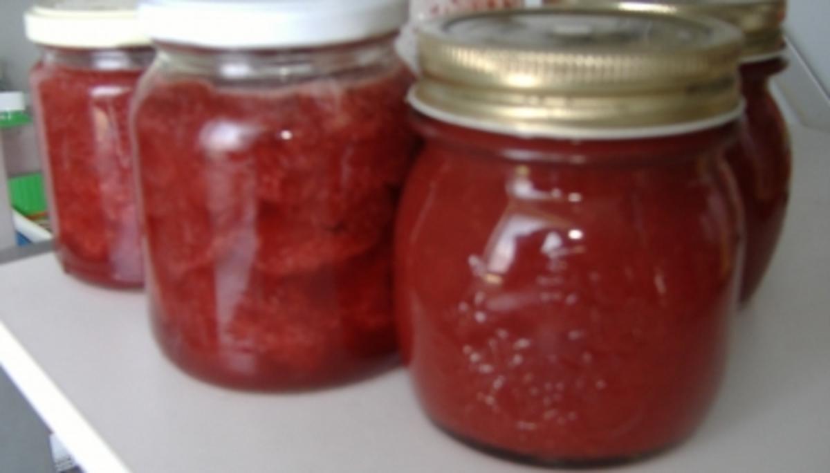 Bilder für Rhabarber-Erdbeer-Marmelade Rezept