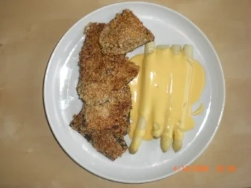 Rezept: gebackene Melanzani mit Spargel gebackene Melanzani mit Spargel - Rezept