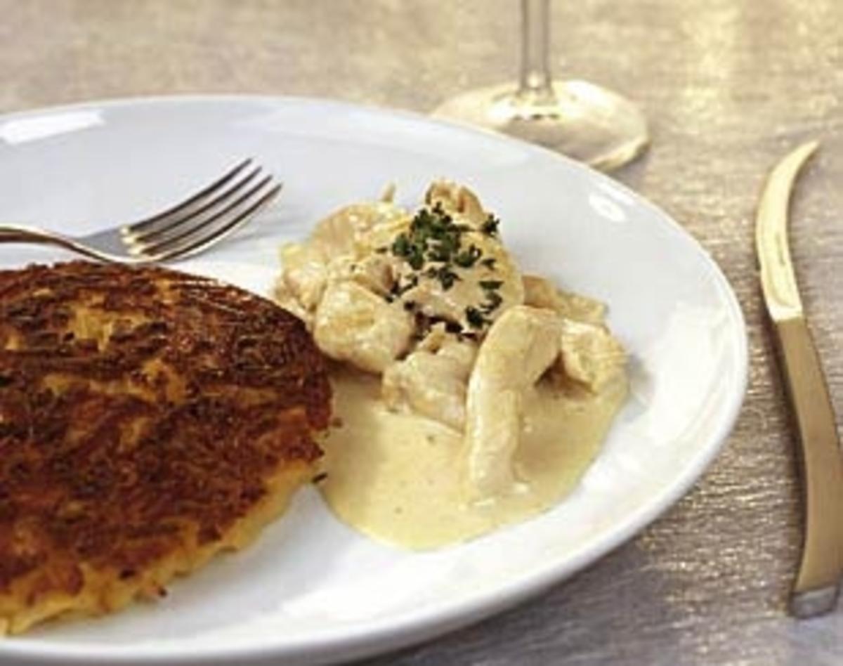 Poulet Geschnetzeltes nach Zürcher Art - Rezept