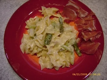 Serrano an warmer Spargel - Nudel - Variation - Rezept