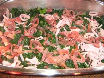 Spargel-Spinat-Gratin mit Kratzede, Schinken und Sauce Hollandaise - Rezept - Bild Nr. 6