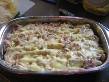 Spargel-Spinat-Gratin mit Kratzede, Schinken und Sauce Hollandaise - Rezept - Bild Nr. 7