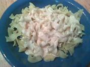 Bandnudeln mit Frischkäsesoße - Rezept