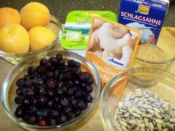 Heidelbeercreme mit Sonnenblumenkrokant - Rezept - Bild Nr. 3