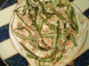 Flammkuchen mit grünem Spargel - Rezept