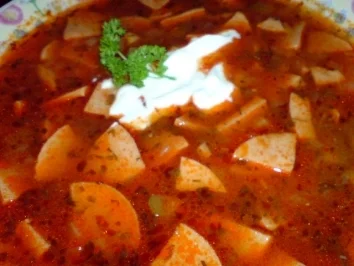 Soljanka nach ukrainische Art - Rezept