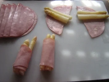 Schinkenröllchen mit Spargel - Rezept - Bild Nr. 2