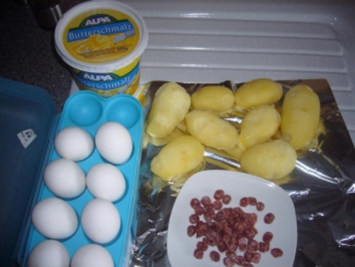 Kikis Bratkartoffeln mit Salametti und Spiegelei - Rezept - Bild Nr. 2