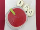 Himbeer-Gazpacho gehütet von Ziegenkäse-Crostini - Rezept