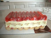 Erdbeerschnitten ohne backen - Rezept