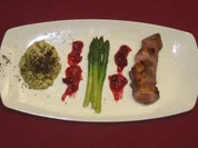 Entenbrust glasiert mit Cranberry-Orangen-Wodka an Kartoffel-Törtchen - Rezept