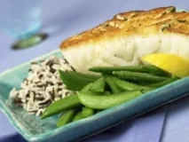 Pangasius asiatisch mit Mangold Gemüse und Polentatörtchen - Rezept