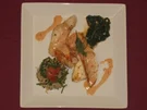 Edelfisch-Teller mit Wildreis und jungem Spinat - Rezept