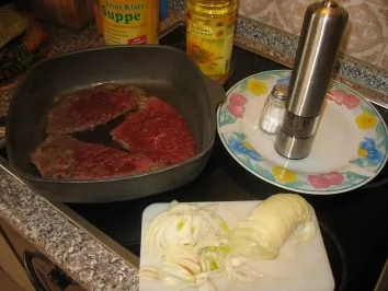 rinderschnitzel in bierzwiebelsauce - Rezept - Bild Nr. 3