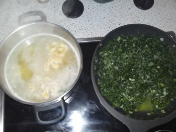 Rezept: Bandnudeln mit Spinat u. Putenbrust Bild Nr. 3 Bandnudeln mit Spinat u. Putenbrust - Rezept - Bild Nr. 3