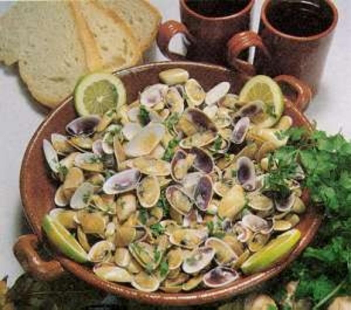 Ameijoas à prata - Rezept