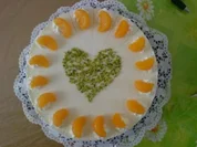 Käse-Sahnetorte mit Mandarinen - Rezept