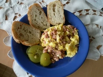 Rührei mit Nordseekrabben - Rezept