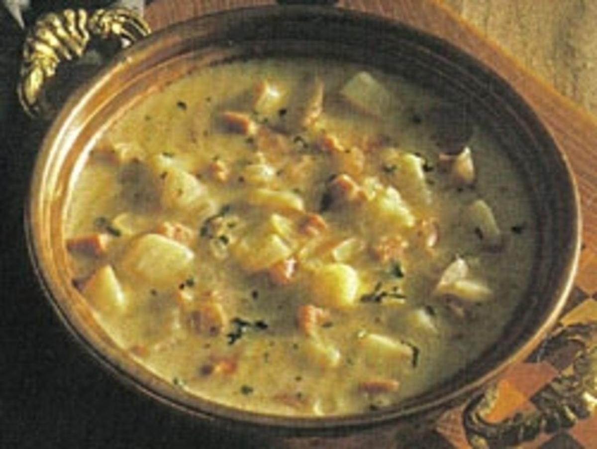 Kartoffelsuppe mit Wildfleischstreifen - Rezept