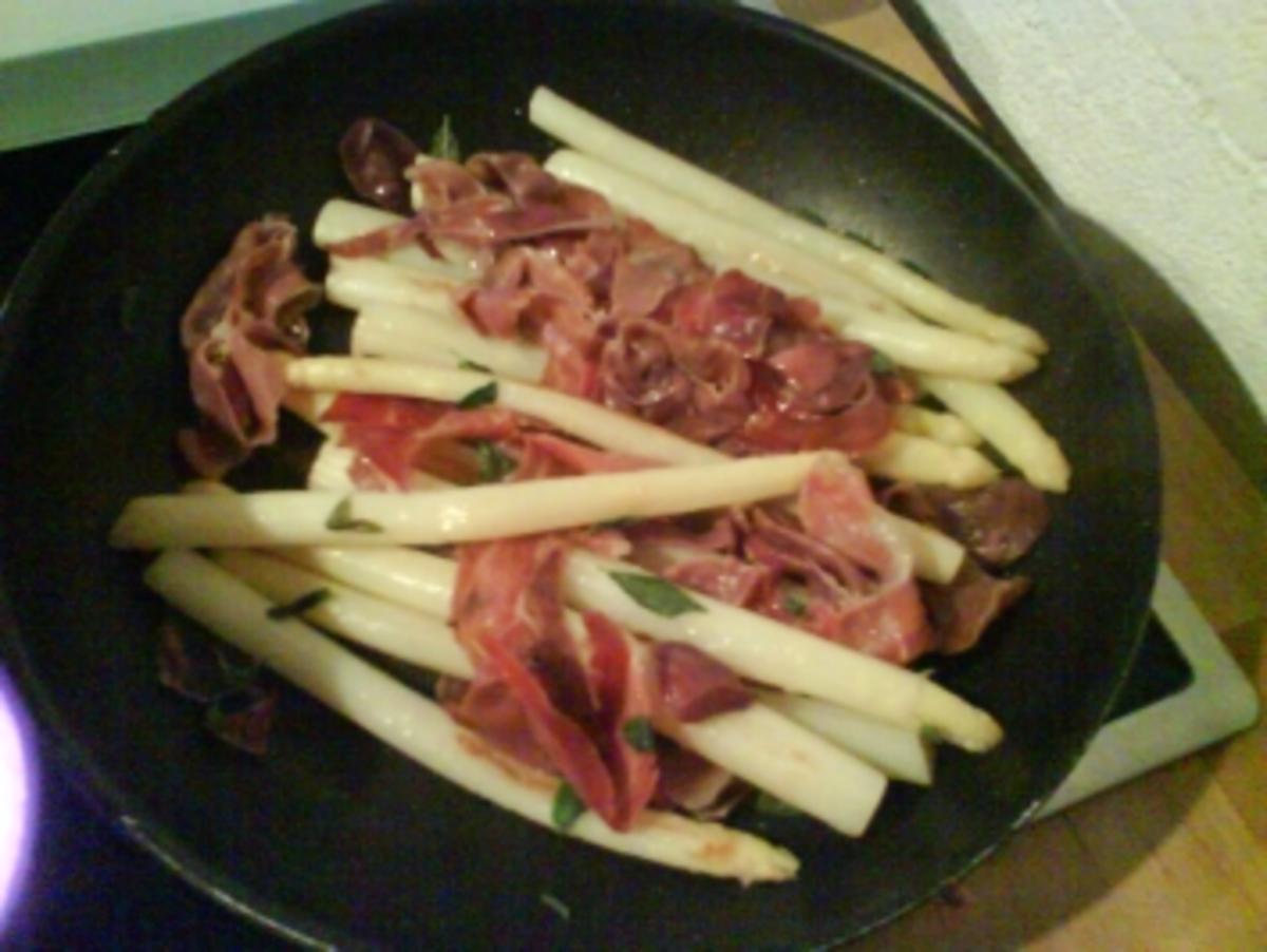 Spargel angebraten mit Parmaschinken - Rezept - Bild Nr. 2