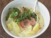Saures Kartoffelgemüse mit Kochwurst - Rezept