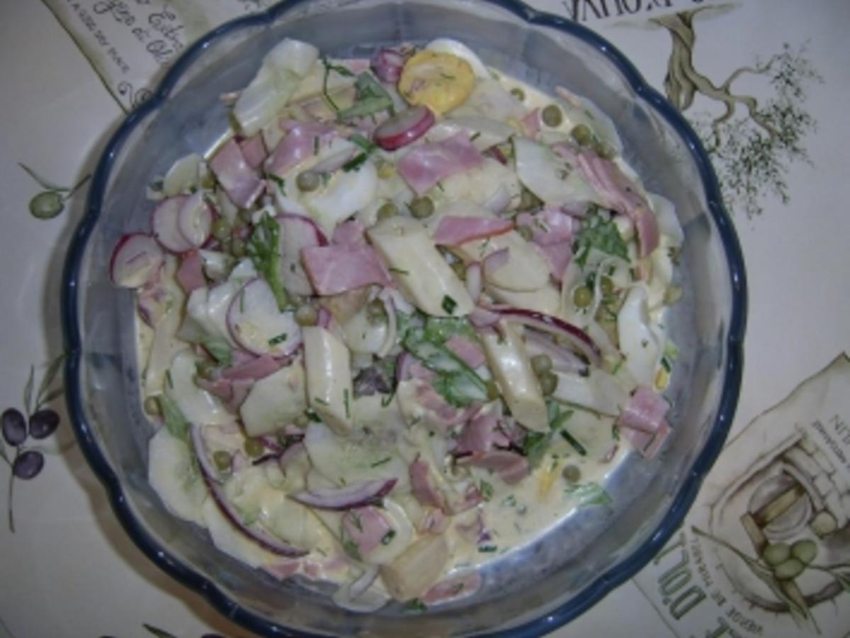 Spargelsalat mit Schinken und Ei - Rezept - kochbar.de