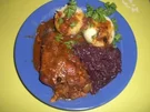 Kaninchenschenkel in Rotweinsoße - Rezept
