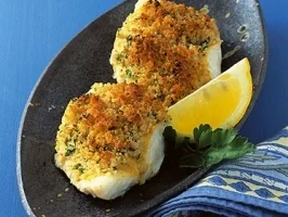 Rezept: Seelachsfilet mit Kräuterkruste Seelachsfilet mit Kräuterkruste - Rezept