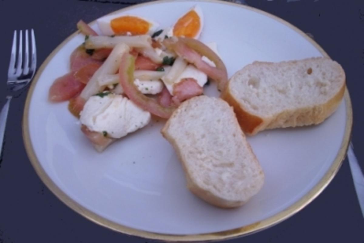 Tomaten - Mozzarella - Salat mit Spargelspitzen - Rezept - Bild Nr. 2