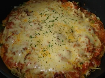 Scharfes Spaghetti-Omelett - Rezept