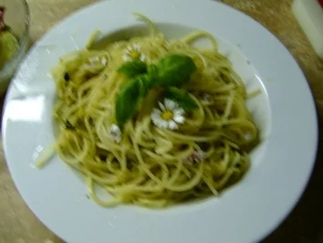 Blühende Spaghetti - Rezept