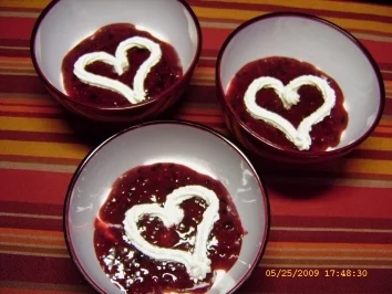 Schmand - Joghurt - Creme mit Frucht - Rezept