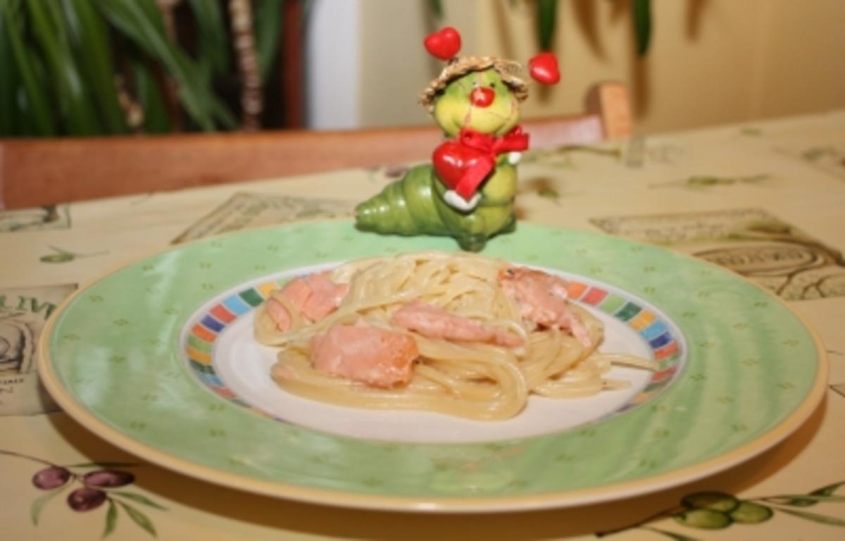 Saumon fumé auf Tagliatelle - Rezept mit Bild - kochbar.de