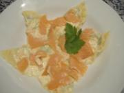 Ravioli mit Sahne und Räucherlachs - Rezept