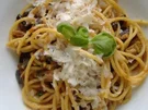 Spaghetti mit Auberginen - Rezept