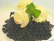 Grießsuppe mit Beeren und Ahornsirup - Rezept