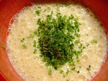 Rezept: Spargel: Pfannkuchen mit Rucolasprossen Bild Nr. 2 Spargel: Pfannkuchen mit Rucolasprossen - Rezept - Bild Nr. 2