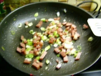 Omelette mit Bergsalami - Rezept