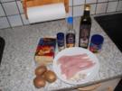 Putenstreifen asiatisch auf Mie-Nudeln und Kiwisoße - Rezept