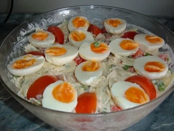 Salat.......Bunter Nudelsalat - Rezept