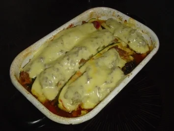 Gefüllte Zuchinni mit Käse überbacken - Rezept - Bild Nr. 6